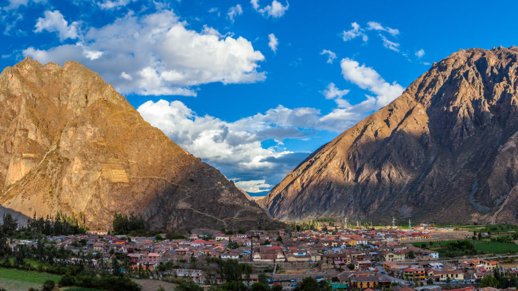 Panoramic view of the Sacred Valley in Peru